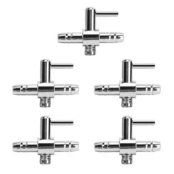 5 шт. Нержавеющая сталь воздушный шланг распределитель кислородный насос управление одинарным клапаном для аквариума