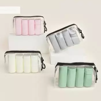 5 шт., несколько цветов, портативный мягкий сенсорный крем, дорожный дозатор, набор бутылочек для лосьона, очищающего средства, шампуня