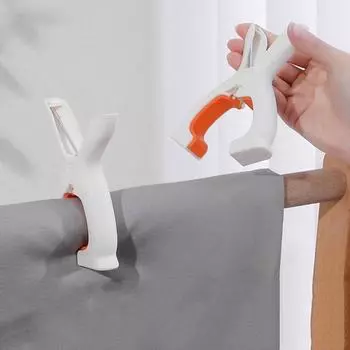 5 шт. нескользящие зажимы для пляжных полотенец, очень большие прищепки для белья, ветрозащитные зажимы для подвешивания занавесок L оранжевый