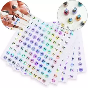 5 шт. номер наклейки этикетка лак для ногтей цветной гель лак клей флакон помада типсы дисплей марка нумерация маникюрный инструмент