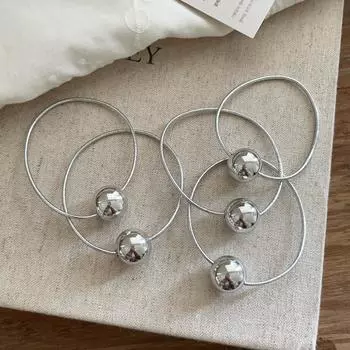 5 шт. Новая супер блестящая серебристая сферическая основа для повязки на голову Высокая эластичность Глиттер Кожа Резинка для волос Аксессуары для волос Повязка на голову