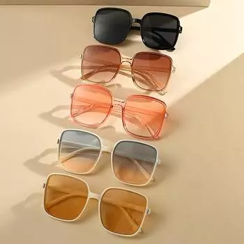 5 шт. Новые модные солнцезащитные очки с большой квадратной оправой для мужчин и женщин с защитой UV380 для пляжной вечеринки