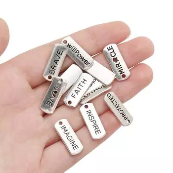 5 шт. новый персонализированный модный сплав старинный серебряный кулон с буквой бренда английская буква ожерелье кулон DIY ювелирные аксессуары