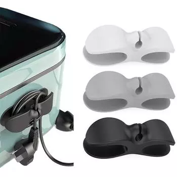 5 шт. органайзер для намотки шнура, держатель для намотки кабеля, держатель для кухонного прибора, зажим для провода, держатель для фиксатора провода кофемашины 5Pcs чёрный