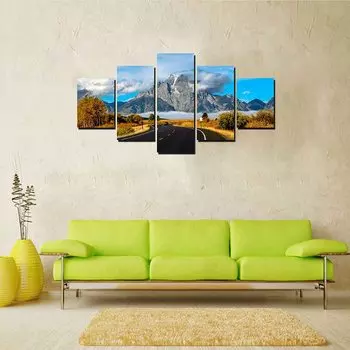 5 шт. осень Gr Tet национальный парк пейзаж США Вайоминг шоссе картины настенное искусство HD печать современные фотографии холст декор комнаты 20x35 20x45 20x55cm