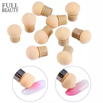 5 шт. острые круглые сменные насадки губки градиентная кисть для создания теней ручка инструмент для дизайна ногтей 5Pcs/Lot жёлтый