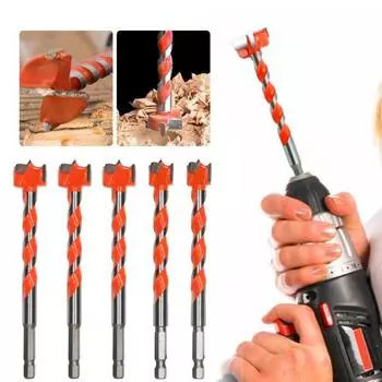 5 шт. открывалка для отверстий в дереве, нержавеющая, устойчивая к коррозии, широкое применение, самоцентрирующееся потайное сверло 5pcs