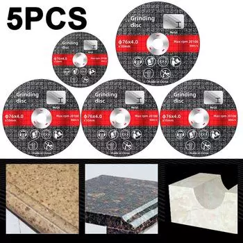 5 шт. отрезной шлифовальный круг износостойкий 76 мм для электрической угловой шлифовальной машины