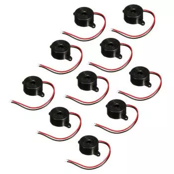 5 шт., пьезоэлектронный зуммер, 95 дБ, непрерывный звук, 12 В, монтажное отверстие