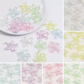 5 шт./пакет акриловые пять лепестковых цветочных бусин DIY ожерелье браслет серьги ювелирные аксессуары 30*30mm 5pcs/bag