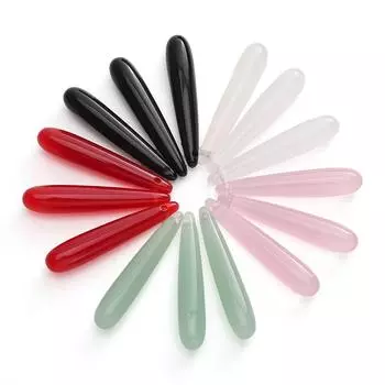 5 шт./пакет Длинные Бусины из искусственного нефрита в форме капли воды DIY Браслет Ожерелье Серьги Ювелирные Изделия Аксессуары 6x21mm 5pcs/bag