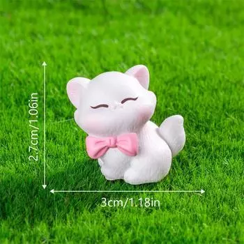 5 шт./пакет креативная милая кукольная кошка машина маленькие украшения микро ландшафтные украшения для дома настольные украшения кукольный домик игрушка прекрасный подарок 2.3*2.9cm