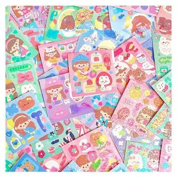 5 шт./пакет, креативный брелок «сделай сам», милый мультяшный брелок ручной работы, пинцет, лопата, инструменты для скрапбукинга, каваи, канцелярские принадлежности, студенческие принадлежности розовый