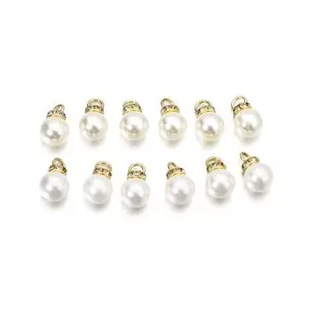 5 шт./пакет, кулон с искусственным жемчугом, аксессуары, подвески, подвески, ожерелье, браслет, серьги, брелок для DIY, принадлежности для изготовления ювелирных изделий 8mm