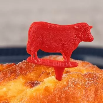 5 шт./пакет, маркеры для стейков в форме крупного рогатого скота, чтобы различать и приготовленные стейки, разные цвета представляют собой разные приготовленные стейки