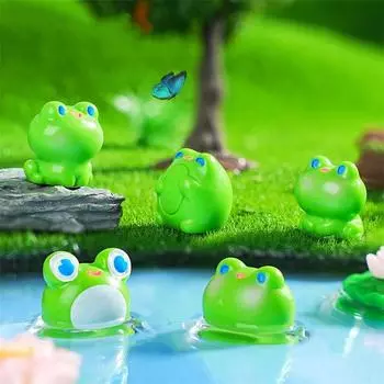 5 шт./пакет милые забавные маленькие лягушки микро-ландшафтные украшения для дома, украшения для рабочего стола, кукольные игрушки, автомобильные аксессуары для детей, подарки A1