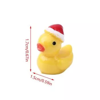 5 шт./пакет мини-милая утка в шапке Санты миниатюрный садовый микроландшафтный орнамент рождественское украшение для вечеринки своими руками аксессуары для поделок подарки