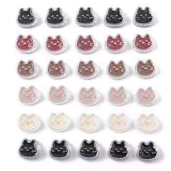 5 шт./пакет, модные милые пластиковые акриловые бусины с изображением кошек, подвески для ожерелья, браслета, брелок, сделай сам, аксессуары для изготовления ювелирных изделий, ремесла белый