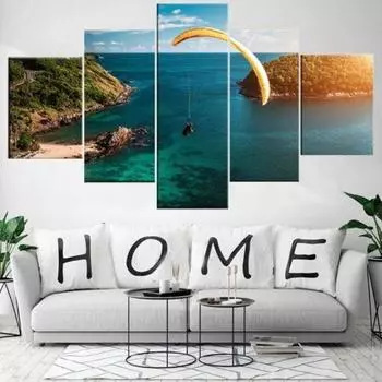 5 шт. параплан, 5 шт., настенный художественный постер, домашний декор, фотографии без рамки, холст, HD печать, 5 панелей, декор комнаты, современный 20x35 20x45 20x55cm