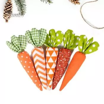 5 шт. пасхальные украшения из моркови, искусственная ткань, морковь, супер мягкая, износостойкая, домашняя, искусственная морковь, украшения для вечеринки 5pcs
