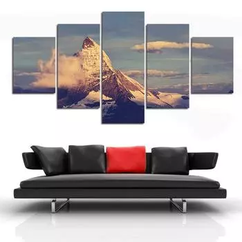 5 шт. Пейзаж настенное искусство холст картина современный дом для украшения гостиной HD печать модульные рамки картины настенное искусство Medium Size Unframed Canvas