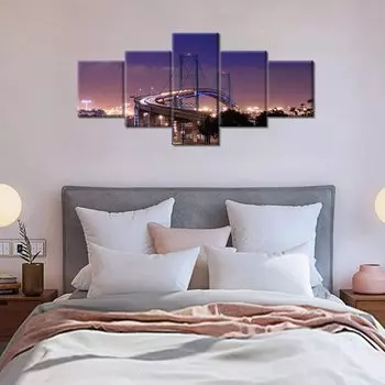 5 шт., пейзаж с мостом Винсента Томаса, абстрактная картина Sensati, 5 шт., картины на холсте, настенная HD печать, домашний декор, искусство 20x35 20x45 20x55cm