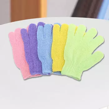 5 шт. перчаток для душа, разноцветные, перчатки для мытья, массажа, удаления, ванны, душа, тела