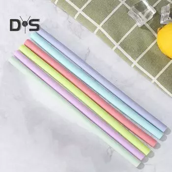 5 шт., пищевая соломинка, гибкая, практичная, цветная соломинка для питья сока 5pcs фиолетовый