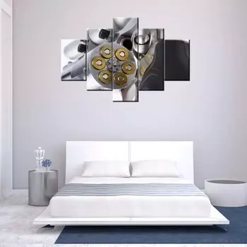 5 шт., пистолет, деревенская стрельба, картины, пуля, родной американский дом, художественные пистолеты, фотографии, 5 шт., фотографии, холст, настенный постер 20x35 20x45 20x55cm