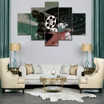 5 шт., пистолет-мишень, оружие, 5 шт., картины, настенные художественные плакаты, декор комнаты в рамке, современный абстрактный холст, HD печать 20x35 20x45 20x55cm