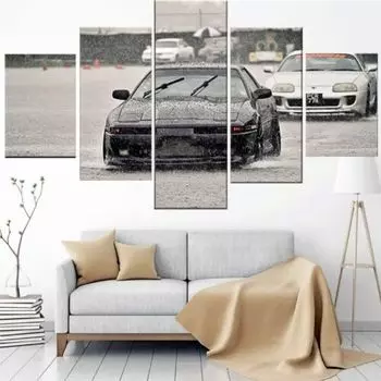 5 шт. плакат автомобиль дождь фотографии холст картины HD печать домашний декор 5 шт. настенное искусство без рамки декор комнаты абстрактный современный 20x35 20x45 20x55cm