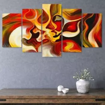 5 шт. плакат поцелуй картины холст картины настенные HD печать домашний декор 5 шт. без рамки искусство современный декор комнаты абстрактные 5 шт. 20x35 20x45 20x55cm