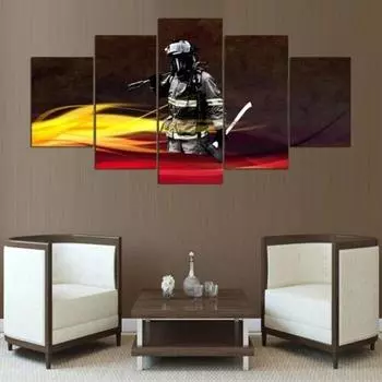 5 шт. плакат пожарный холст настенный 5 шт. картины искусство HD печать домашний декор без рамок фотографии декор комнаты абстрактные 5 панелей 20x35 20x45 20x55cm