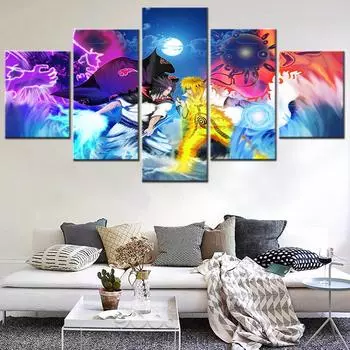 5 шт. плакат Япония аниме персонаж ниндзя настенное художественное оформление холст живопись для гостиной и спальни фотографии на стене без рамки 20x35cm*2 20x45cm*2 20x55cm*1
