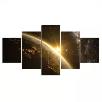 5 шт., Планета Галактика, Вселенная, фотографии, холст, настенный постер, 5 панелей, 5 шт., HD печать, современные абстрактные картины 20x35 20x45 20x55cm