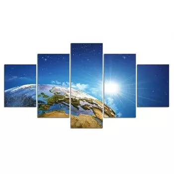 5 шт. Планета Земля Космос Солнце 5 шт. фотографии холст картины HD печать домашний декор современный абстрактный плакат без рамки 5 панелей 20x35 20x45 20x55cm