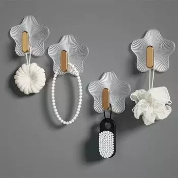 5 шт. Пластиковый настенный крючок в форме звезды, самоклеящийся крючок для гостиной, ванной комнаты, кухни, двери, заднего крючка 5pcs