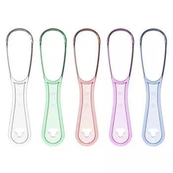 5 шт. пластиковый скребок для языка, щетка для чистки, скребок для языка, очиститель для взрослых и чи Red bottle cream