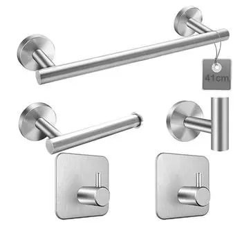 5 шт. Подарочная вешалка для полотенец Acsergery 41 см настенная вешалка для полотенец для ванных комнат серебряный