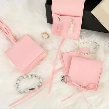 5 шт. подарочных пакетов из микрофибры, бархатные, 8x8 см, для ювелирных изделий, подарков, сережек, ожерелий, свадебных сувениров на День святого Валентина, подарочный пакет для вечеринки