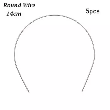 5 шт. Подарок для девочки Сделай сам Милые детали для повязки на голову Материалы для повязки на голову для куклы Аксессуары для украшения волос кукол 14cm 5pcs-Round Wire