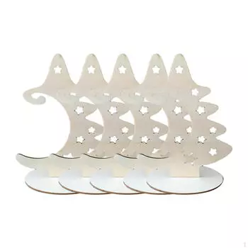 5 шт. Поделки на елку Граффити Незаконченный настольный декор DIY Деревянный