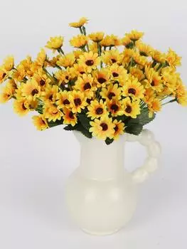 5 шт. Подсолнух искусственный Подсолнух свадебная цветочная композиция шелковые искусственные цветы для дома гостиная свадебное украшение