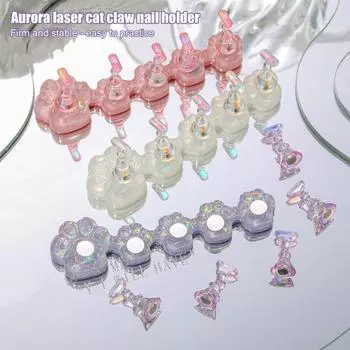 5 шт. подставка для пальцев для ногтей в виде кошачьего когтя акриловая магнитная подставка для ногтей для покраски ногтей пресс многоразовая шпатлевка белый