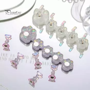 5 шт. подставка для пальцев для ногтей в виде кошачьего когтя акриловая магнитная подставка для ногтей для покраски ногтей пресс многоразовая шпатлевка белый