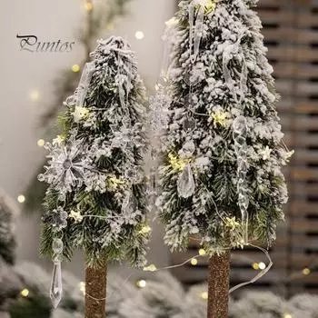 5 шт. подвеска на рождественскую елку прозрачные акриловые снежинки сосульки украшения легко устанавливаются хрустальные подвесные украшения для рождественских елок 5pcs