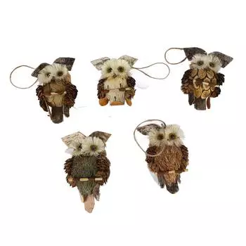 5 шт. подвеска в виде совы, подвесное декоративное стоящее украшение в виде совы для патио, домашнего праздничного декора