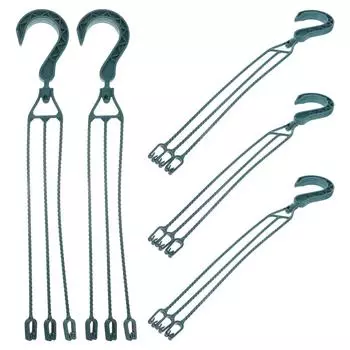 5 шт. подвесной крючок для раковины, вешалки для растений в горшках, корзина, декор для террариума, цветы, пластиковые крючки, цепь чёрный