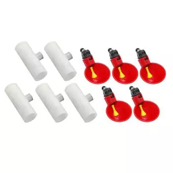 5 шт., поилка для домашней птицы, автоматическая кормушка для курятника, поилка для кур, вода, курица, клюет, чтобы наполнить чашку Pipe Fitting