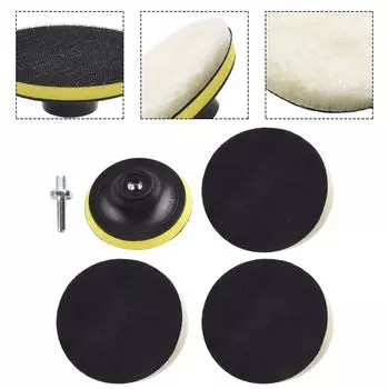 5 шт. полировальных дисков шерстяной швабры комплект для полировки автомобиля дрель высокое качество